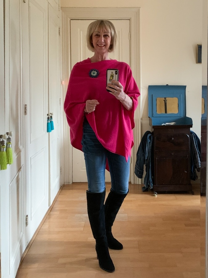 Pink Hope Fashion poncho