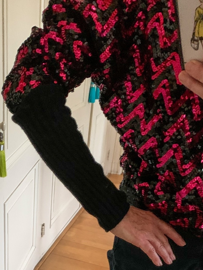 leg warmer on my arm