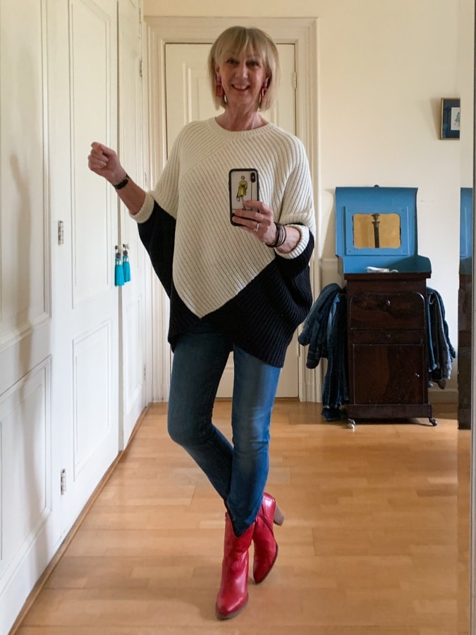 Jeans and a big jumper