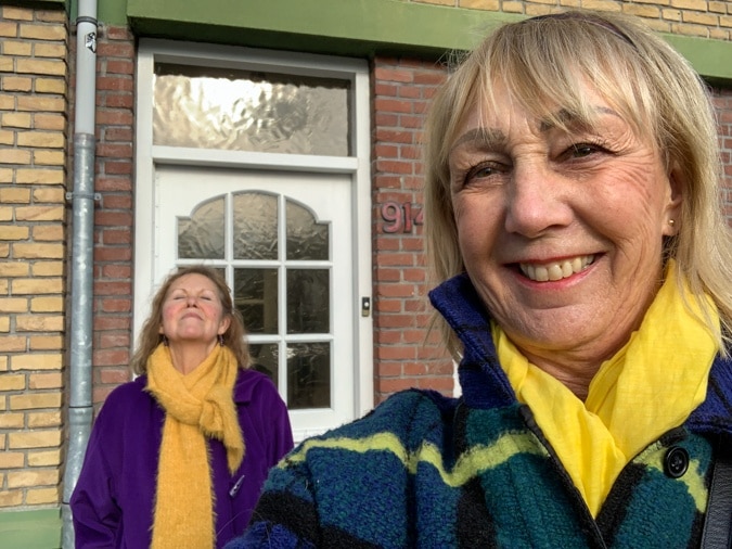 Marjolein and me soaking up the sun