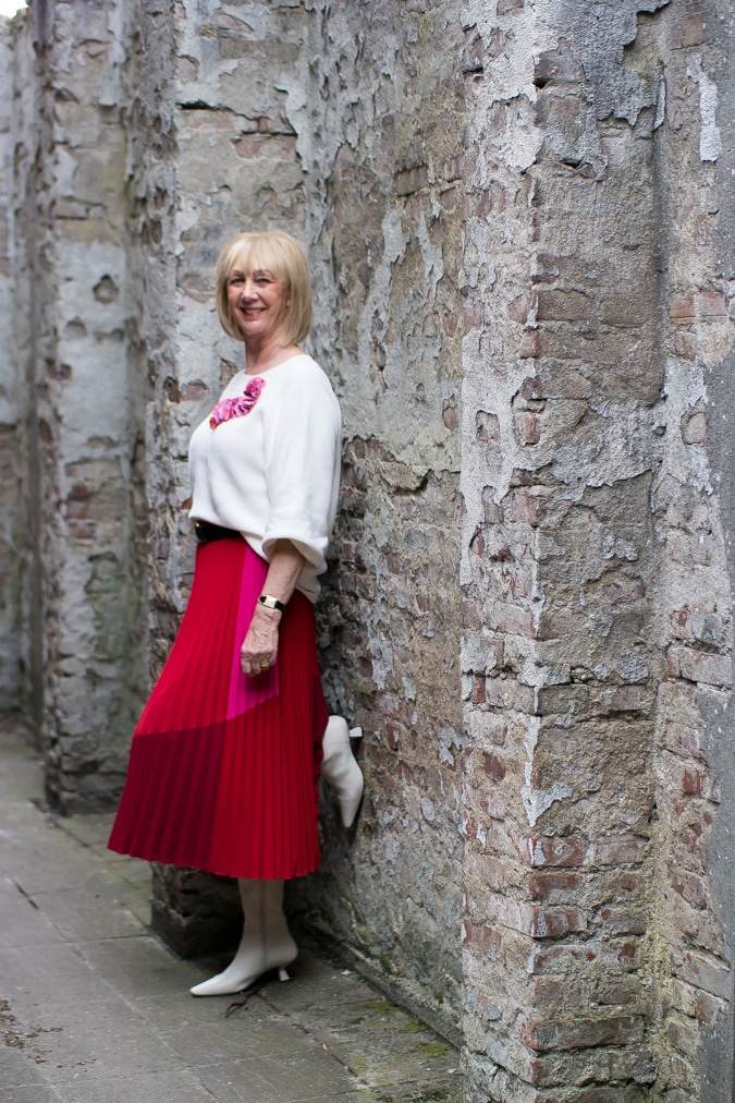 pink and orange brooch