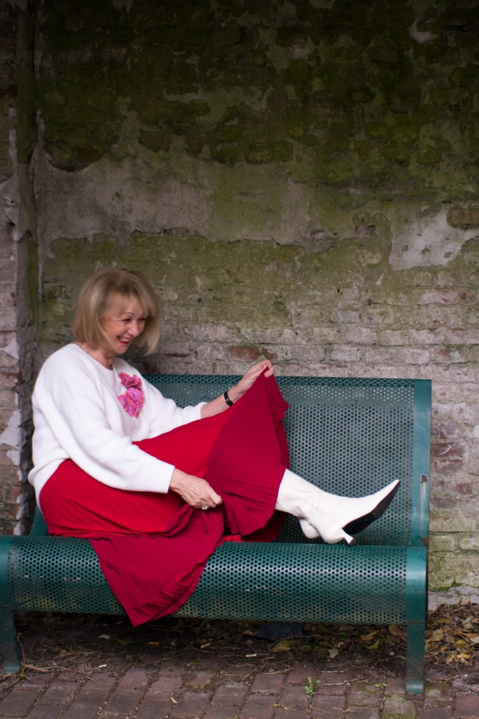 pink and orange brooch