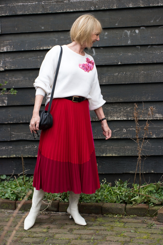 pink and orange brooch