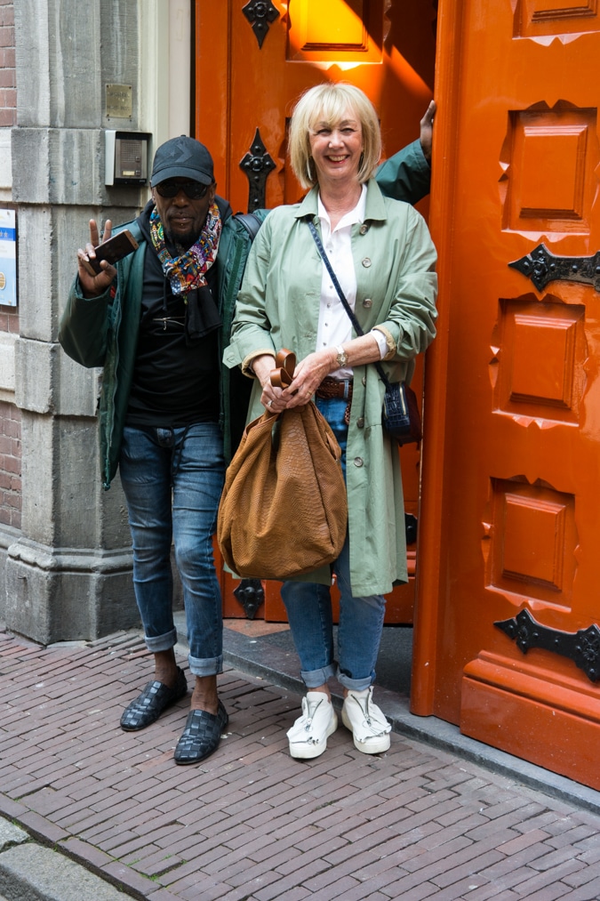 wide green trench coat