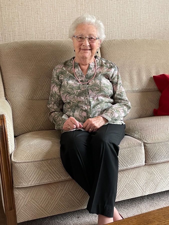 mum in her new blouse