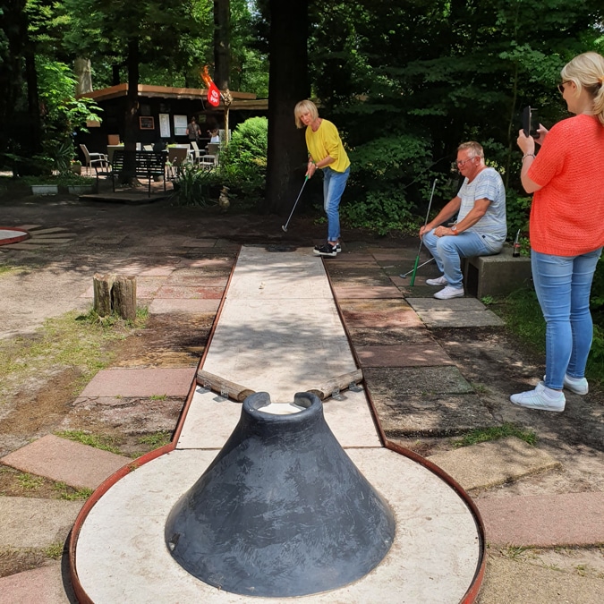 Father's Day at the midget golf