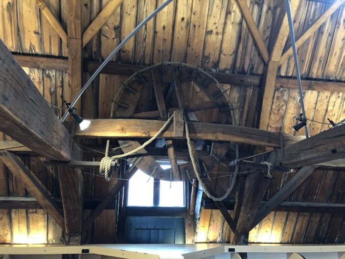 inside the attic of the library