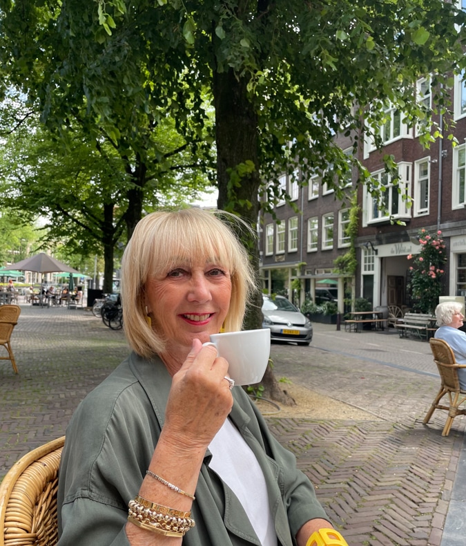 long green linen coat