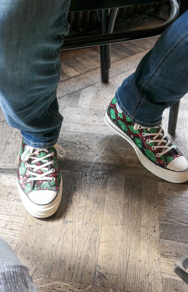 glitter Converse sneakers