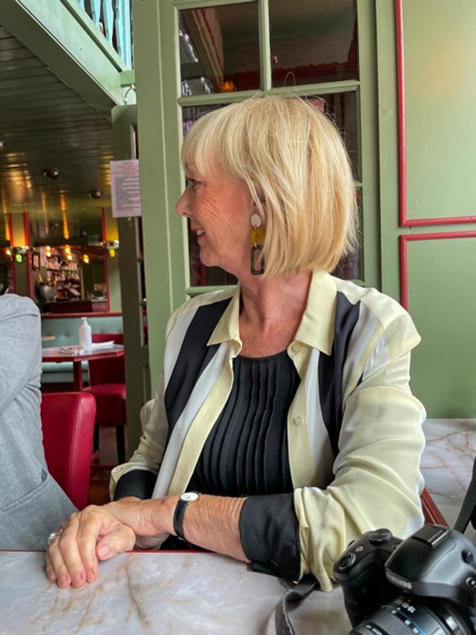 Close-up of the black top