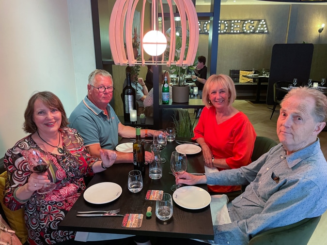 At restaurant Bodega with Georg and Marla