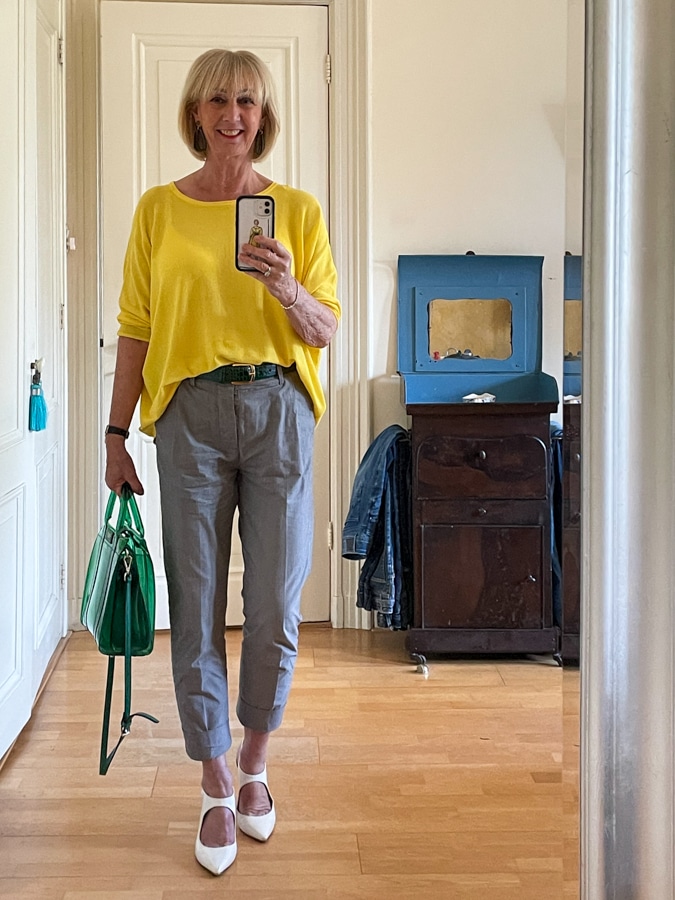 Outfit Wednesday yellow jumper