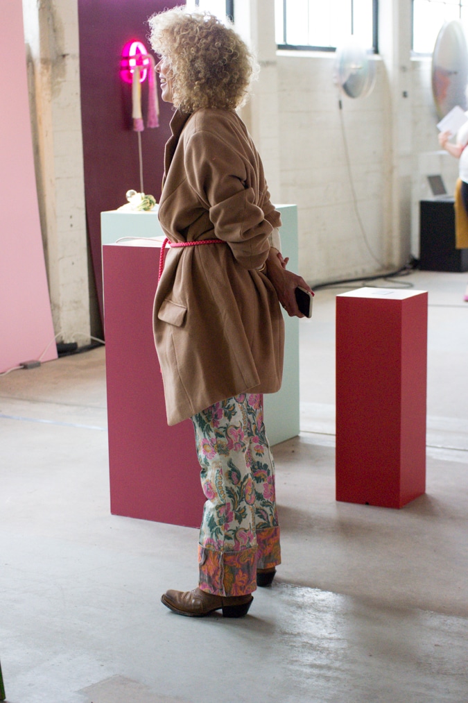 Well-dressed lady at the OBJECT exhibition