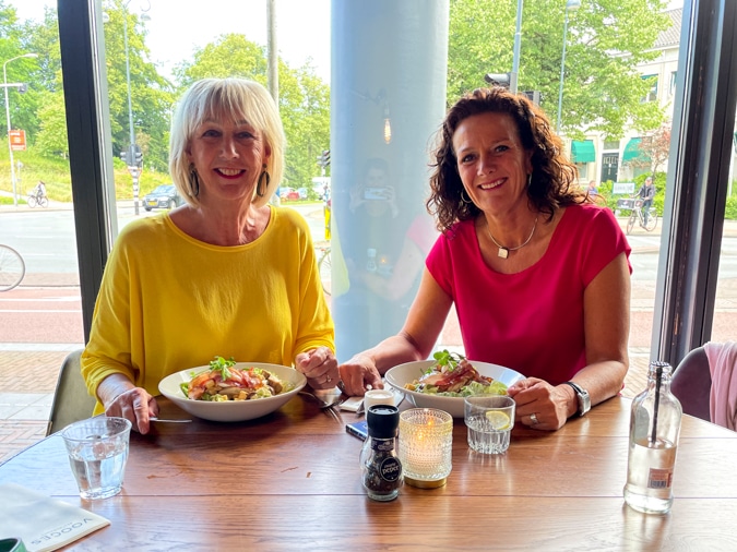 Yvonne and I having lunch