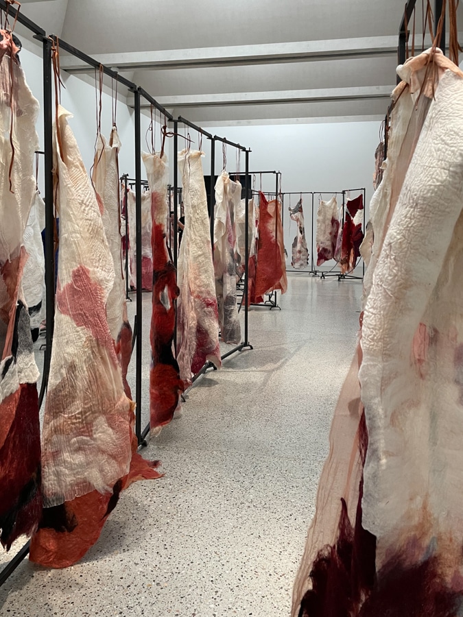 Hides of wool artwork Claudia Jongstra