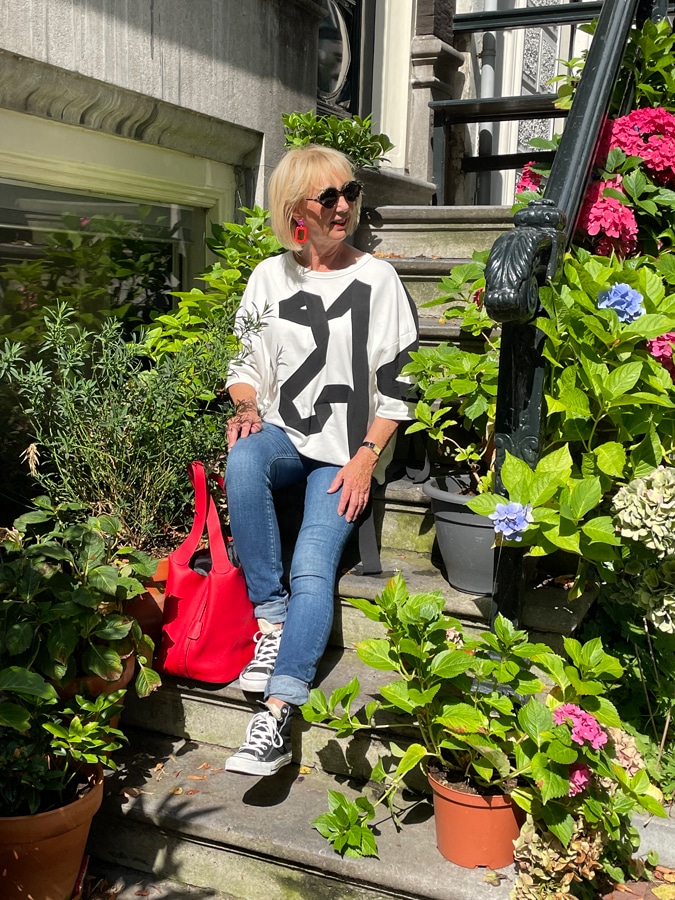 Me in Amsterdam in sweater Dries van Noten