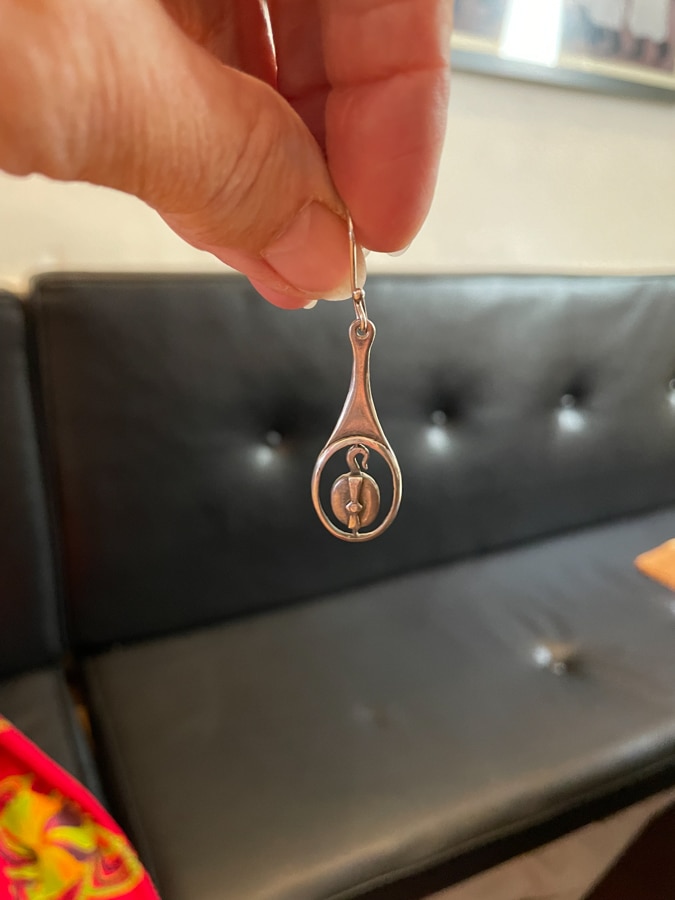 Silver earring Katrien