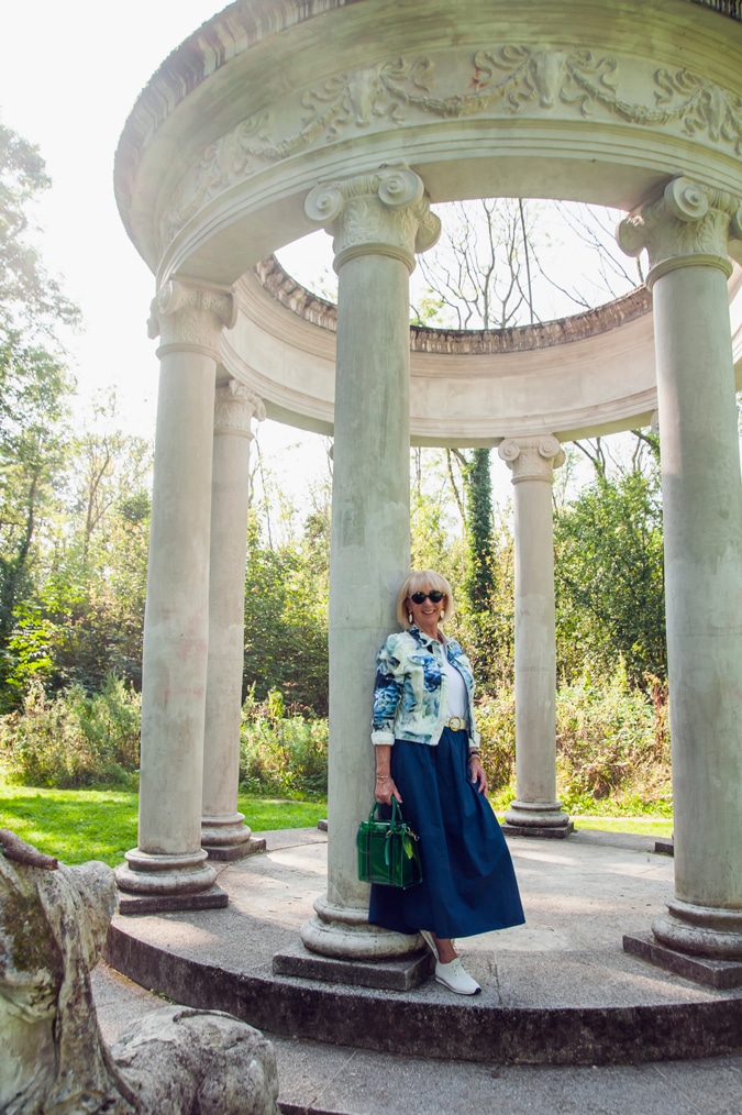 Blue and white floral jacket