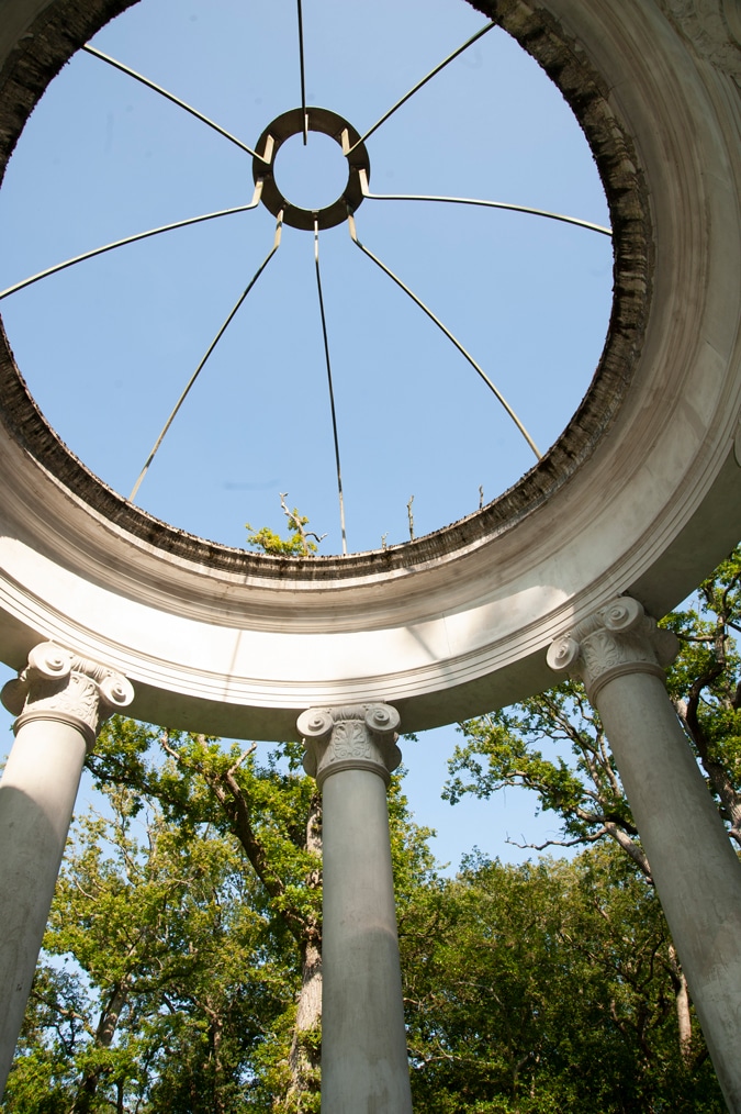Roof gazebo in the park