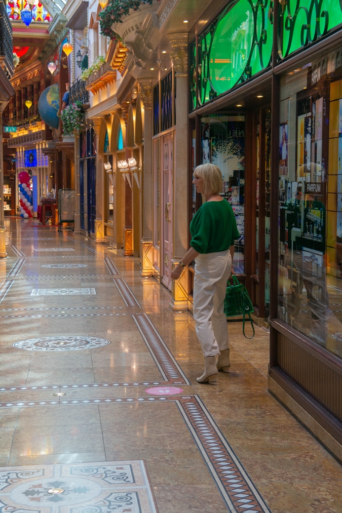Cream high waisted trousers