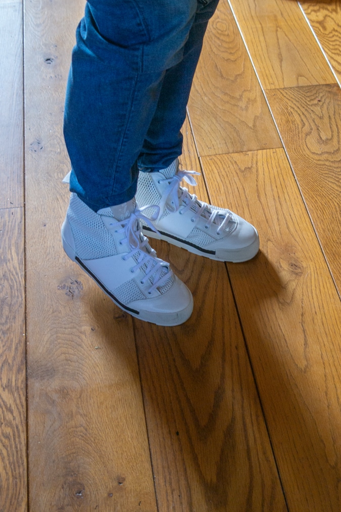 white basketball sneakers