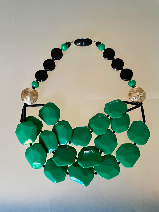 Green necklace by Angela Caputi