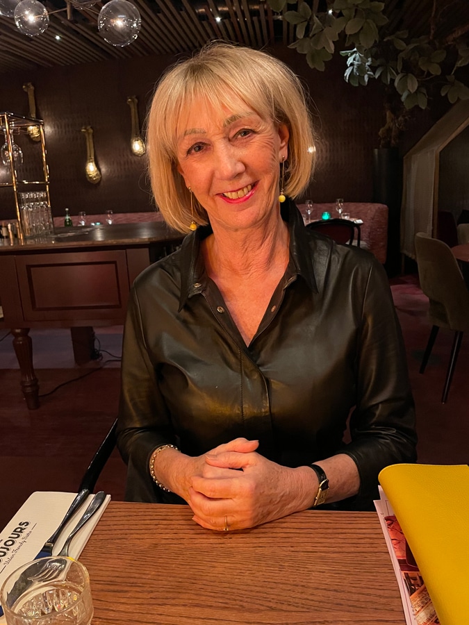 Me at dinner with Helga.