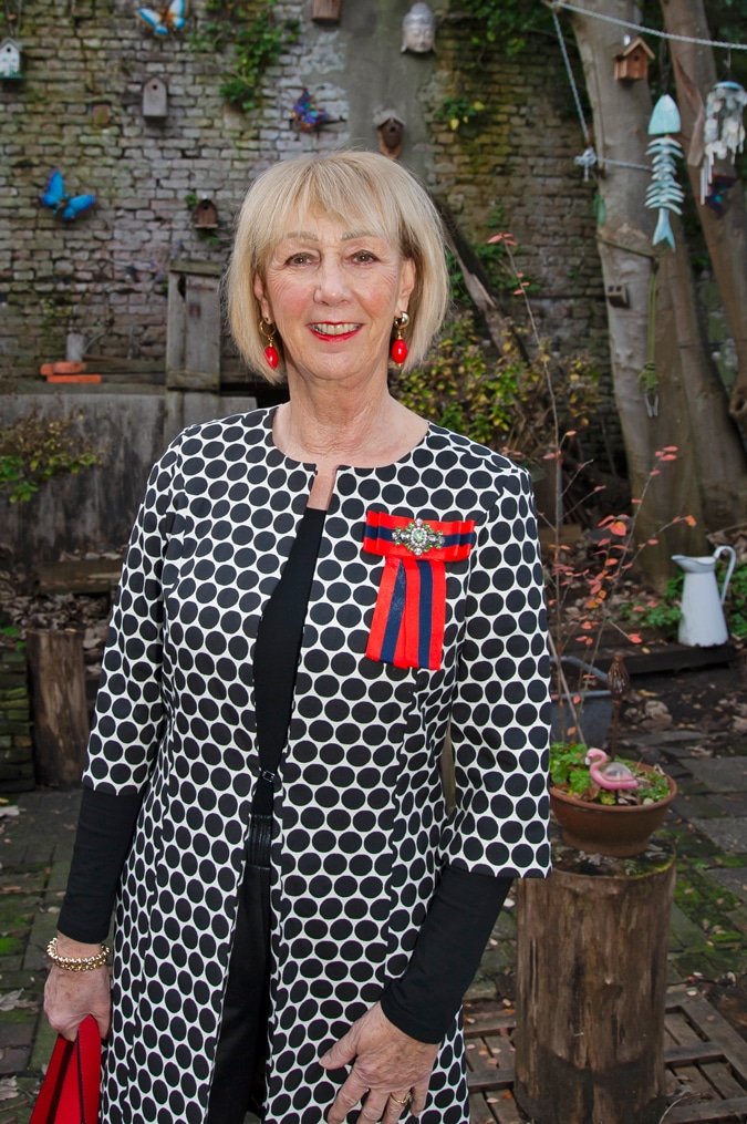 Long black and white jacket by Mart Visser