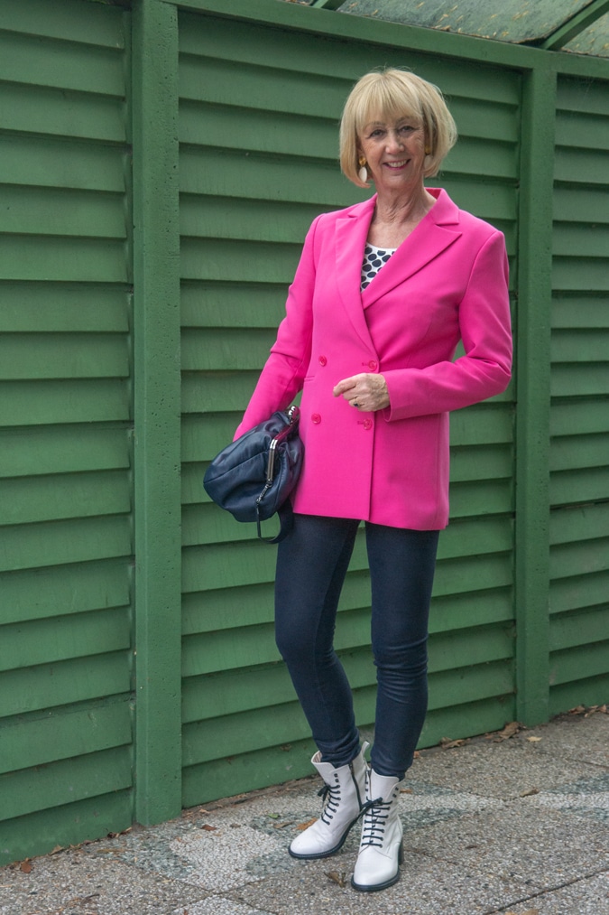 Bright pink blazer