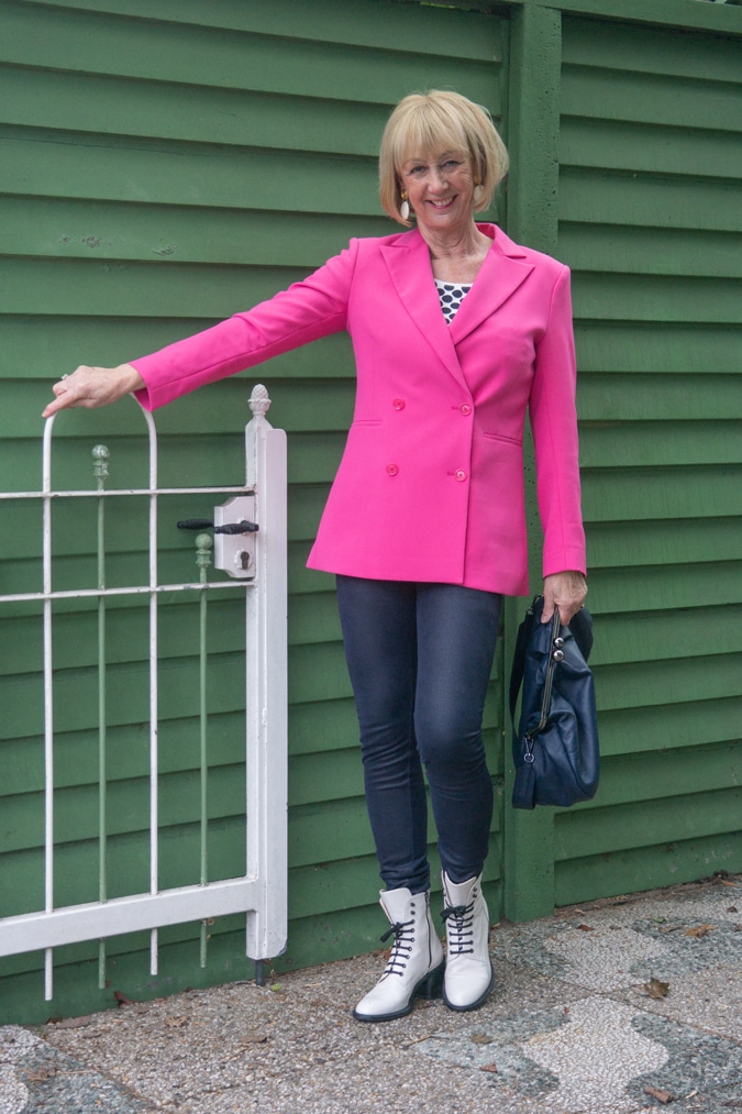 Bright pink blazer