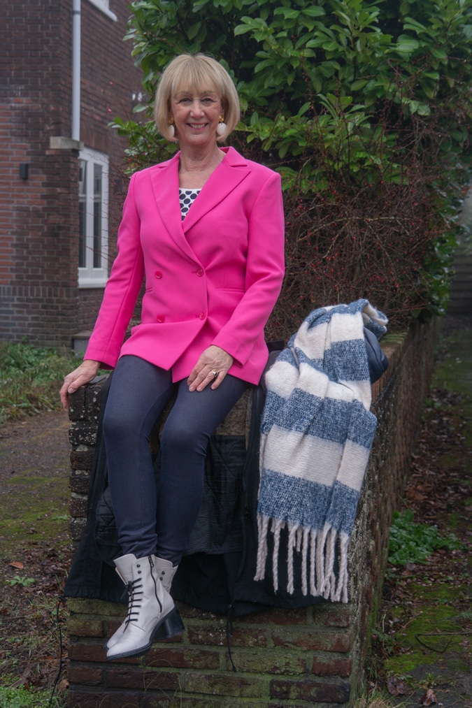 Bright pink blazer