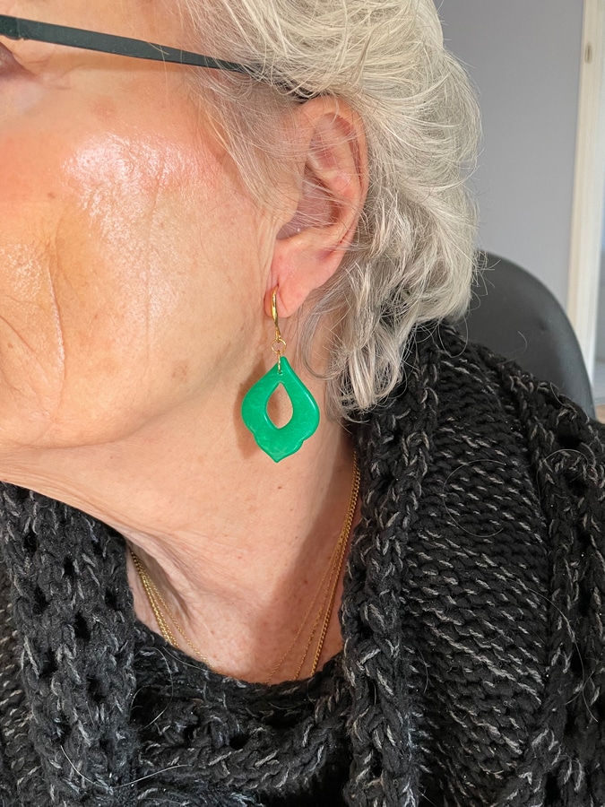 Green earrings