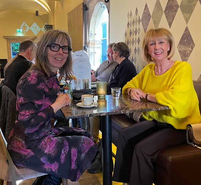 Katrien and me lunching in De Waag