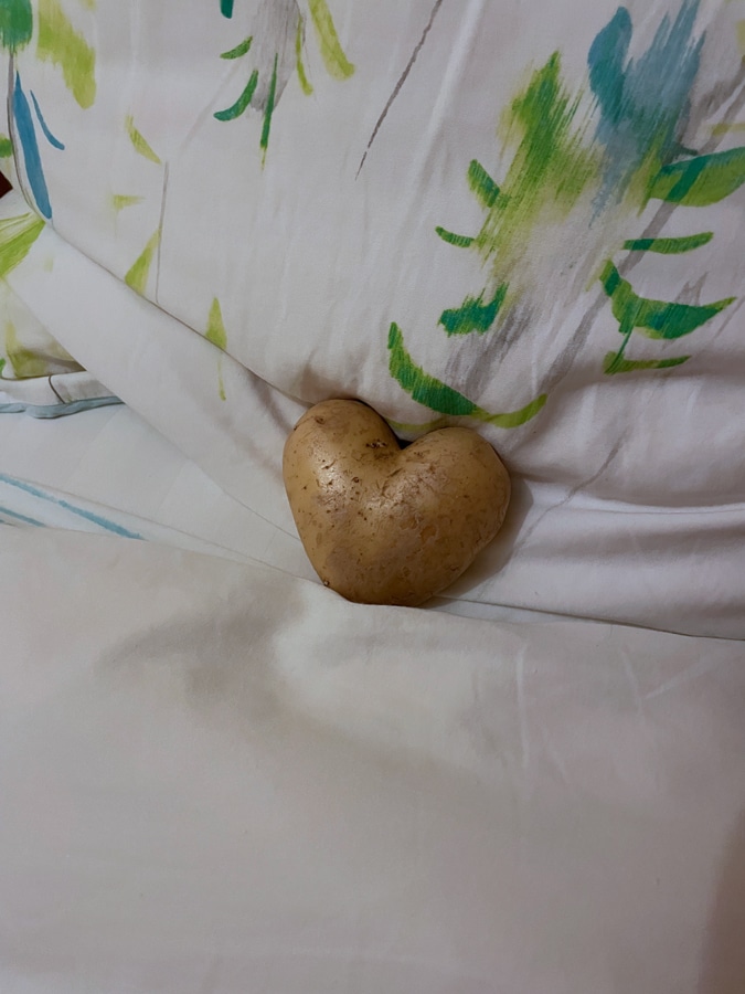 Heart-shaped potato