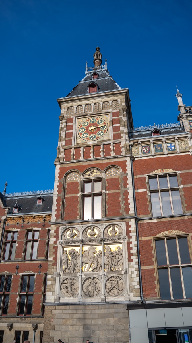Amsterdam front of Central Station