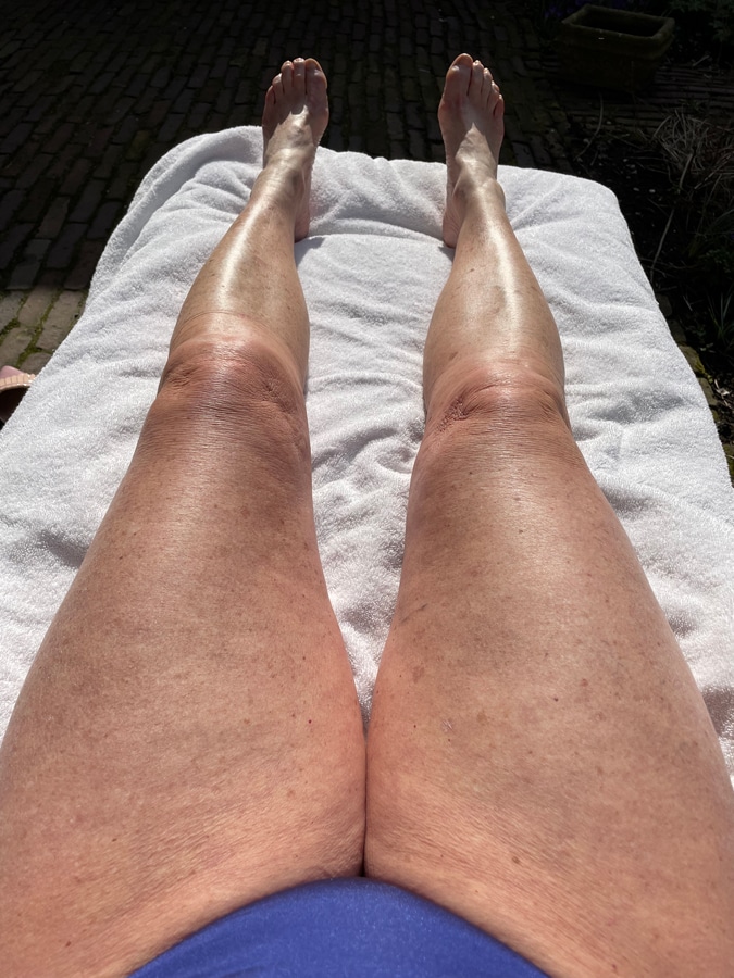 Lying in the sun in March