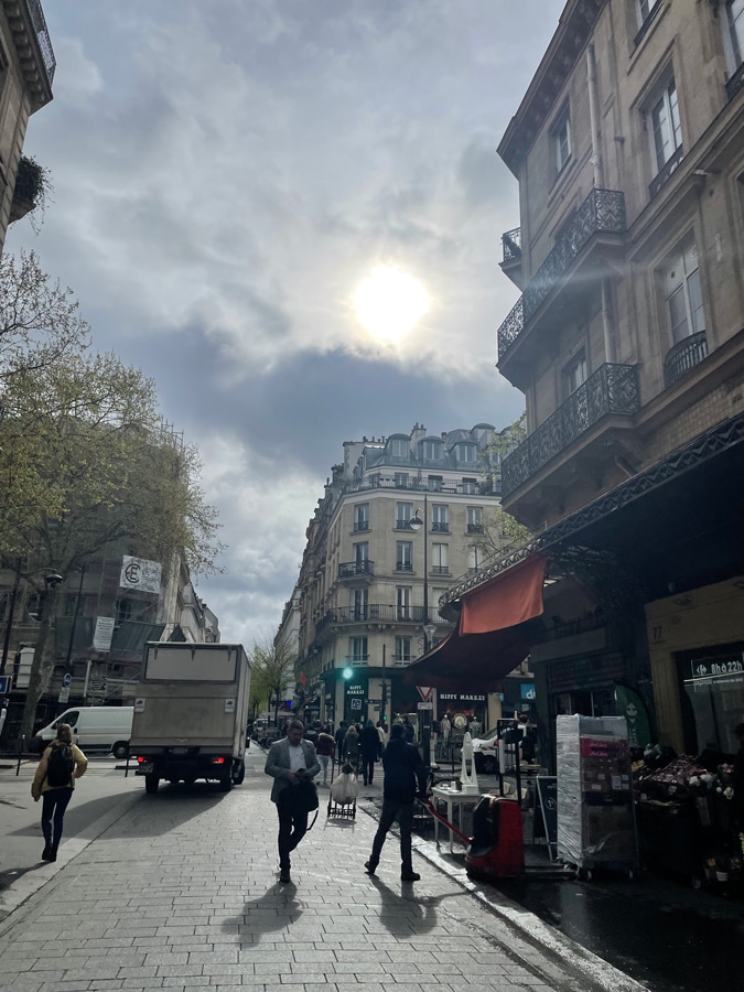 The sun coming out in Paris