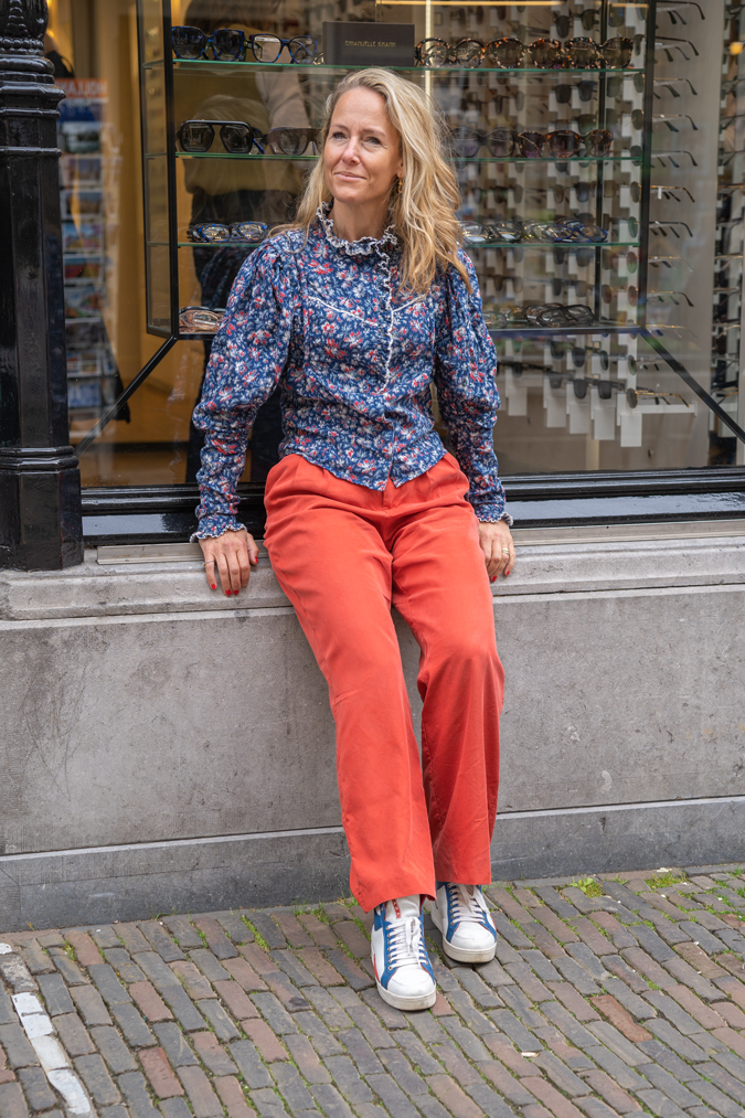 Sabine with beautiful blouse