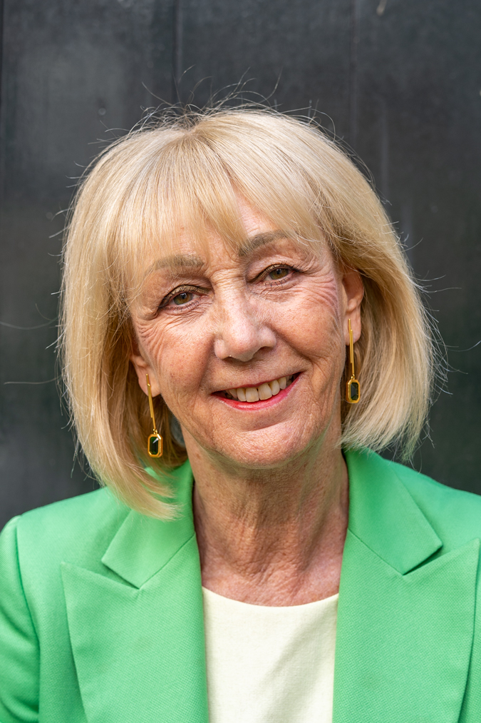 Golden earrings with green glass Lara Design