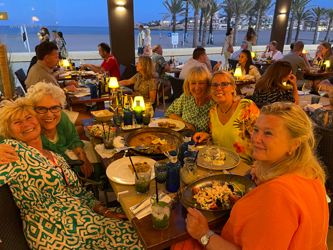 Having dinner in Spain