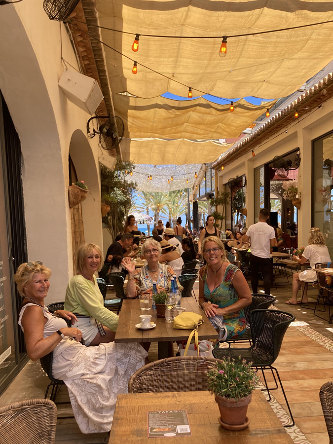 Group of girlfriends on holiday