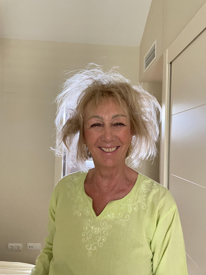 Me with exploded hair