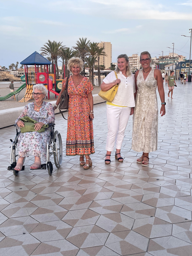 Group of girlfriends on holiday