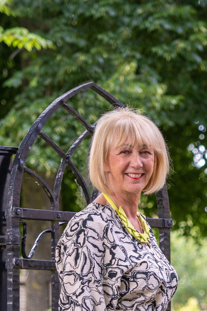 Long black and cream dress
