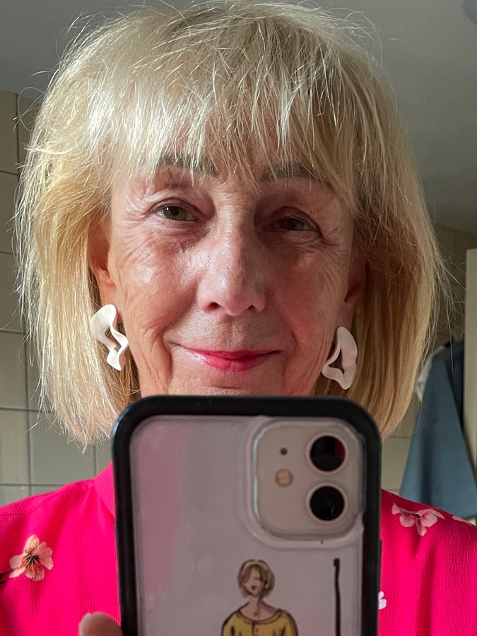 white porcelain earrings