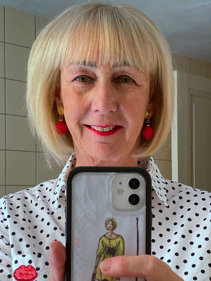 Red earrings from corrugated cardboard