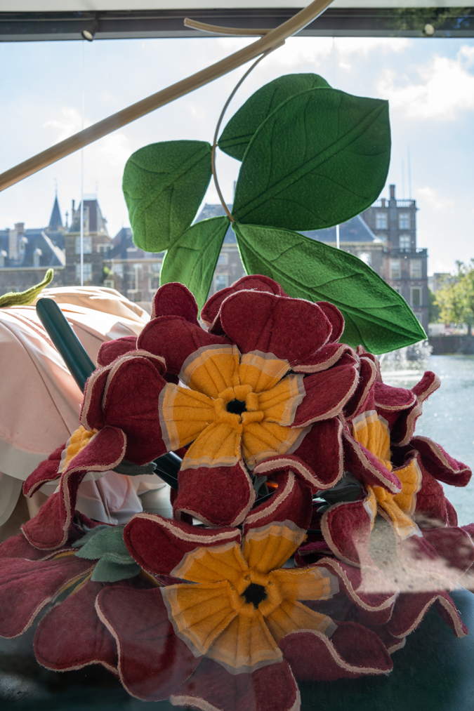 fabric flower display