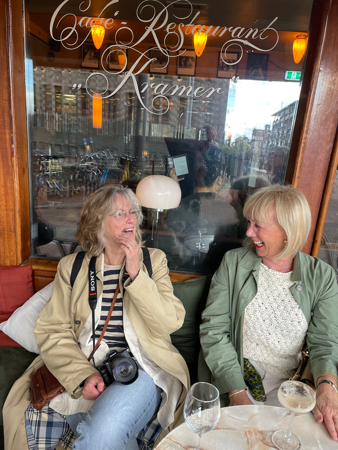 Ineke and me laughing our heads off