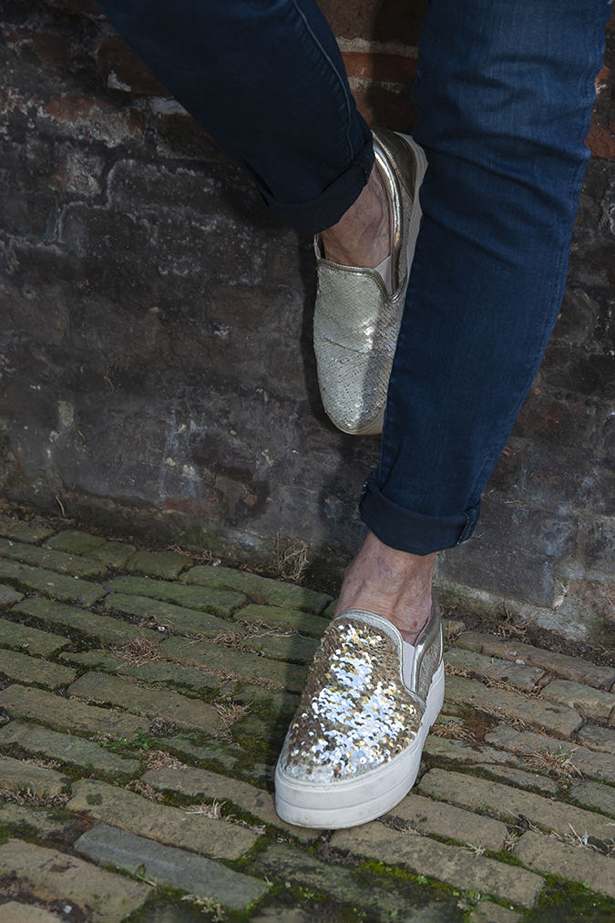 Sequinned trainers