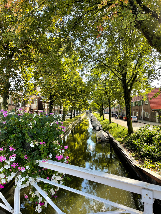Bridge and canal in the sunshine